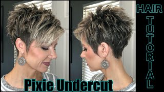 Undercut Pixie Timed Hair Tutorial [upl. by Uzzia]