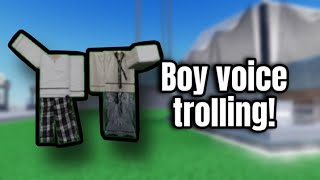 Using an AI BOY VOICE CHANGER on Roblox [upl. by Bing]