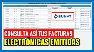 CONSULTA DE FACTURAS ELECTRÓNICAS EMITIDAS SUNAT 2023 [upl. by Alket771]