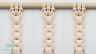 Macrame Chain Braid Macrame Chain knot Chain Pattern Tutorial [upl. by Shuping752]