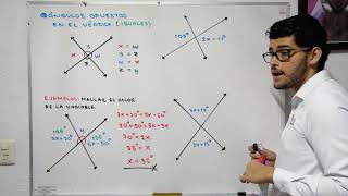 Geometría Ángulos opuestos por el vértice [upl. by Etiuqal]