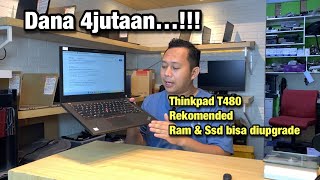 Lenovo Thinkpad T480 Core i58250 Generasi 8  Ram 8GB  SSD 256GB Layar sentuh FHD DANA 4 JUTAAN [upl. by Ecirtam]