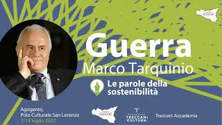 Treccani quotLe parole della sostenibilitàquot Marco Tarquinio GUERRA [upl. by Tnerual913]