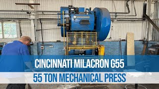 Cincinnati Milacron G55 55 Ton Mechanical Inclinable Press [upl. by Artima]