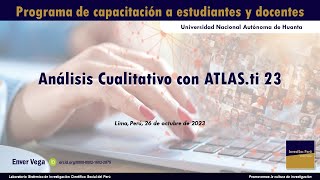 Análisis Conceptual a Nivel Relacional Redes de ATLASti 23 Método Inductivo y Teorización [upl. by Odlanyar]