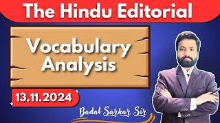 13112024 l The Hindu Editorial Vocabulary Analysis vocabulary thehinduvocabulary spokenenglish [upl. by Nosidam]