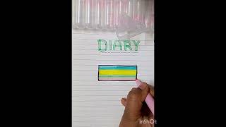 how to make stylish diary design 🖍️cute diary designdiary headings ✏️ [upl. by Akanke868]