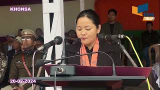 38th Arunachal Pradesh Statehood day celebration at Tirap HQs Khonsa [upl. by Alyahsat]