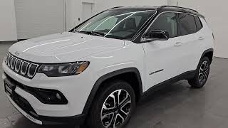 2022 JEEP COMPASS LIMITED 4X4 BRIGHT WHITE 4K WALKAROUND 14675Z SOLD [upl. by Ahsenav]