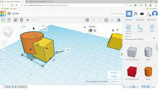 Kurs TinkerCAD  krok po kroku cz4 Praca z obiektem  wycinanie grupowanie dopasowanie [upl. by Ruyle]