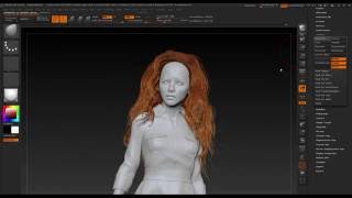 ZBrush Fibermesh Hair Timelapse No Audio [upl. by Mackenzie]