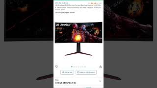 38  off LG UltraGear QHD 34Inch Curved Gaming Monitor 34GP63AB VA with HDR 10 Compatibility [upl. by Enieledam489]