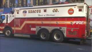 FDNY RESCUE 1 SPARE AND FDNY ENGINE 74 ON SCENE OF MEDICAL CALL ON WEST 75TH amp BROADWAY IN NYC [upl. by Riegel471]