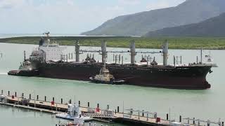 STR Lucky Bulk Carrier Arriving in Cairns Harbour with Folding Hatch Covers Shown on 5 Nov 2024 [upl. by Yttisahc]