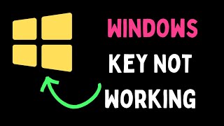 How to Fix Windows Key Not Working in Windows 11 [upl. by Krigsman]