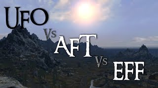 Skyrim Mod Comparison  UFO Vs AFT Vs EFF [upl. by Goff922]