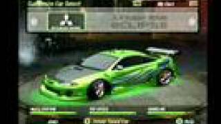 Mitsubishi Eclipse 3936 KMh Need for Speed Underground 2 [upl. by Dalli]