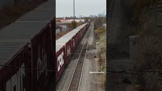 CPKC 40B the Holiday Train equipment move slowly going by Birchmount [upl. by Ssej176]