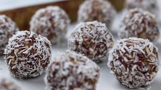 No Bake Energy Bites with Dates and Nuts Vegan Paleo Keto [upl. by Hilde]