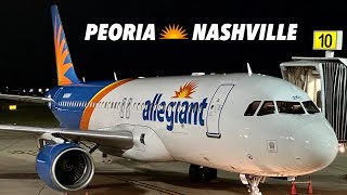 FLYING ALLEGIANT AIR Peoria to Nashville in Basic Economy [upl. by Ardath]