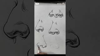 Easy Nose Sketch Tutorial Secrets Revealed art drawingshorts [upl. by Tenneb]