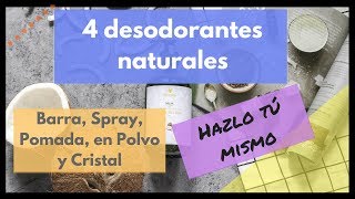 Cómo hacer 4 desodorantes naturales SIN BICARBONATO [upl. by Nalniuq]