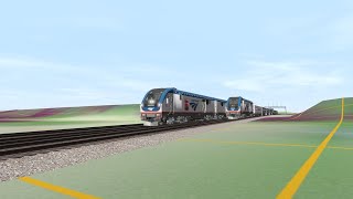 Triple Train Meet at Rondout in Trainz Plus [upl. by Vershen]