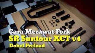 Cara Merawat Fork SR Suntour XCT [upl. by Eelymmij]