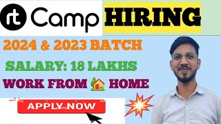 RT CAMP Work From Home Hiring for 2024 amp 2023 Batch  Salary 18 Lakh  RT CAMP Off Campus Drive [upl. by Fairlie71]