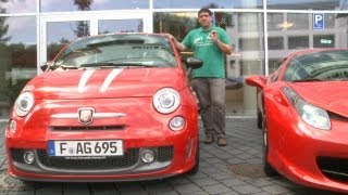 Fiat Abarth Tributo Ferrari  Die kleine Pistensau von Fiat und Ferrari [upl. by Yddub]