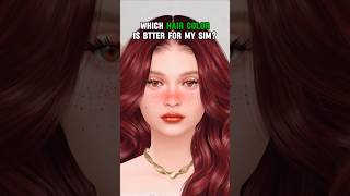 Which Hair COLOR Fits My SIM Best  sims4 shorts sims4cas [upl. by Jarnagin134]