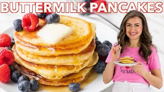 My Goto Super Easy Buttermilk Pancakes Recipe [upl. by Tnaryb946]