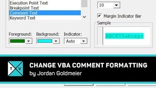 How to Change Comment Formatting  Excel VBA Coding Tips [upl. by Nocam602]