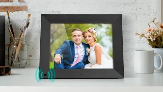 Alurateks 9quot Motion Sensor Digital Photo Frame with Auto Rotation and 16GB Builtin Memory [upl. by Vivica525]