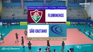 FLUMINENSE X SÃO CAETANO  SUPERLIGA FEMININA 2324 ❤❤❤AMO VÔLEI🏐🏐🏐 [upl. by Francisca]