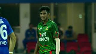 Nahid Rana bowls a JAFFA to dismiss Sediqullah Atal  AFG v BAN  ODI Series  UAE  ACB [upl. by Deraj]