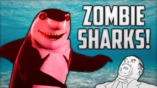 ZOMBIE SHARKS Shark Attack Deathmatch Funny Moments [upl. by Byrle809]