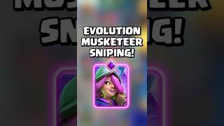 Evolution Musketeer Sniping 🎯 clashroyale shorts [upl. by Ogren130]