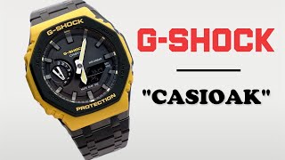 GShock CASIOAK GA2110SU9A  Hands On and Royal Oak Mod [upl. by Jung]