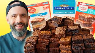 Blind Taste Test Boxed Brownie Mix  Ranked with Babish [upl. by Ahtilat]