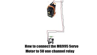 How to connect the MG995 Servo motor using 5V one channel relay [upl. by Nodaj459]