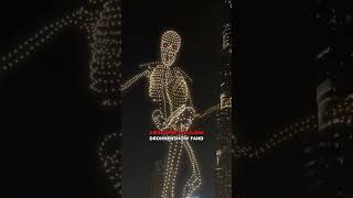 Gigantische Drohnen Show zu Halloween Dubai Halloween Lichtshow Spektakel Drohnen BurjKhalifa [upl. by Meryl]