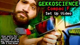 How to Set up the GekkoScience Compac F Bitcoin USB ASIC Miner 2022 CGminer Installation JTC44 [upl. by Audie]