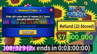 NOVO CÓDIGO 30 CÓDIGOS DE 2X XP BELI E RESET NO BLOX FRUITS 2024  blox fruit codes [upl. by Htenaj]