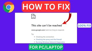 Fix quot This Site Cant Be Reached Problem In PCLaptop 2024 [upl. by Nakasuji]