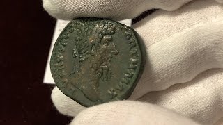 Sestertius of Lucius Verus Fortuna Redux 168 AD [upl. by Tierza]