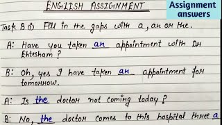 Class 7 Assignment4 English solution 4th week English assignment answer how to write assignment [upl. by Eenitsed]