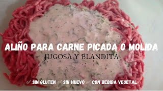 Cómo aliñar carne picada para hamburguesas sin gluten y sin huevo [upl. by Attela]