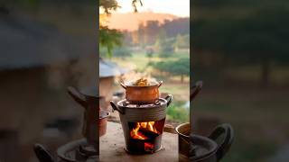 Making a Portable Clay Stove from a Metal Bucket for Outdoor Cooking 🔥 [upl. by Rayle]