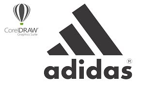 COMO HACER EL LOGO ADIDAS CON COREL DRAW [upl. by Nomead512]